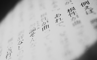 Japanese printed text