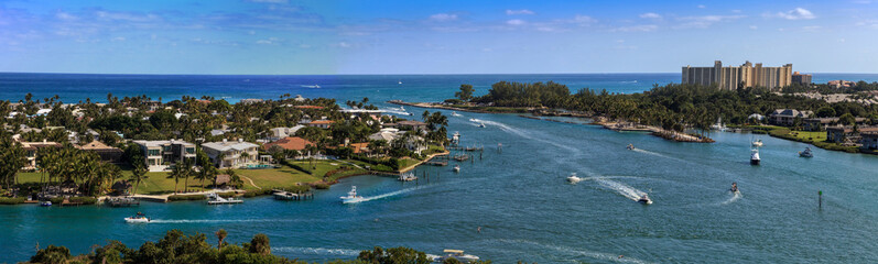 Aerial view of Loxahatchee River from the Jupiter Inlet Lighthouse © SailingAway