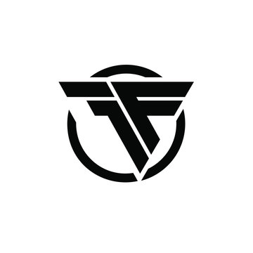 1F F1 Triangle Logo Circle Monogram Design Vector Super Hero Concept