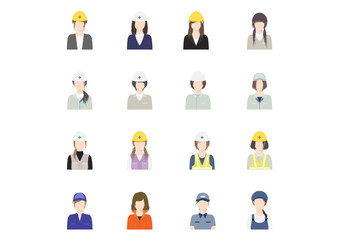 作業服の女性アバター｜mayucolor04