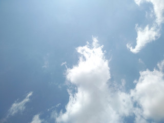 Beautiful blue sky with clouds background. Blue sky background with clouds.