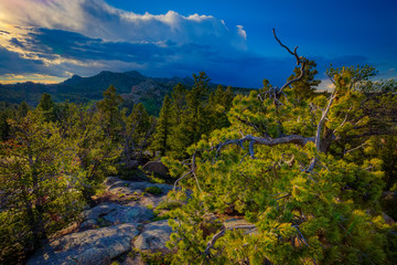 The rock formations of Vedauwoo in the Medicine Bow National Forest near Laramie, Wyoming