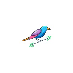 Obraz premium Humming Bird Colorful Designs Concept illustration Vector Template