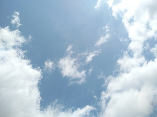Beautiful blue sky with clouds background. Blue sky background with clouds.