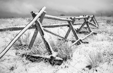 Snow Fence on South Table Mountain