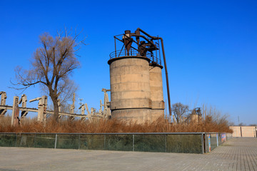 Abandoned cement silo, China.