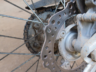 Obraz premium Motorcycle rear disk brake