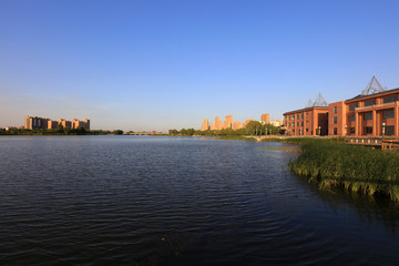 Waterfront Park Scenery, Tangshan City, China
