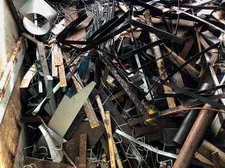The steel waste background,prepare for recycle