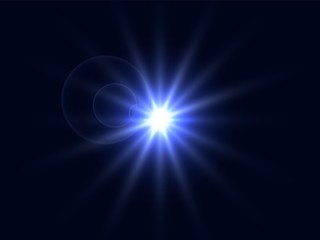 Lens flare. Light glow effect. Isolated vector illustration.