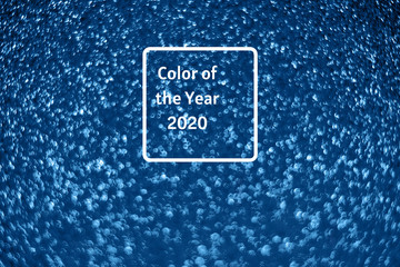 Bright sparkle blue background. Color of the year concept.