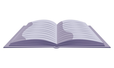 open book, notebook isolated