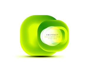 Square geometric banners with 3d smooth blend effect. Digital technology trendy icon design. Vector Illustration For Wallpaper, Banner, Background, Card, Book Illustration, landing page