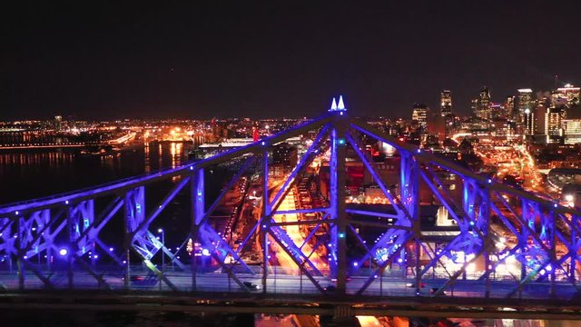 drone on top of jacques cartier bridge