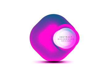 Square geometric banners with 3d smooth blend effect. Digital technology trendy icon design. Vector Illustration For Wallpaper, Banner, Background, Card, Book Illustration, landing page