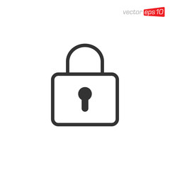 Padlock Secure Icon Design Vector
