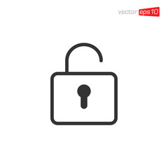 Padlock Secure Icon Design Vector