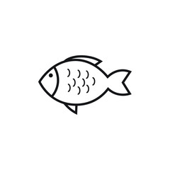 Fish icon flat design. vector illustration