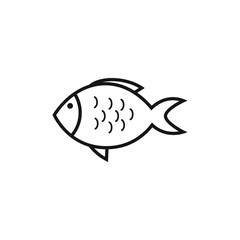 Fish icon flat design. vector illustration