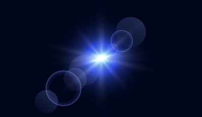 Lens flare. Light glow effect. Isolated vector illustration.