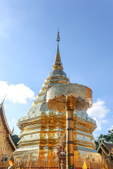 Fototapeta premium Wat Phra That Doi Suthep tourist attraction of Chiang Mai, Thailand.