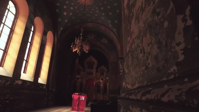 Interior of the Orthodox Church in the Caucasus