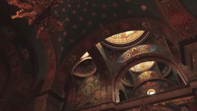 Interior of the Orthodox Church in the Caucasus