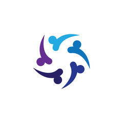 comunity people and busines logo vector