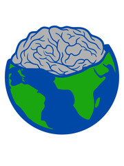 Erde mit Gehirn 