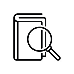 Black line icon for meaning 