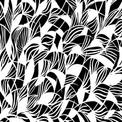 Fototapeta premium Grunge brush pattern. Texture. White and black vector.