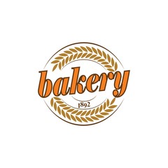 Bakery hand written lettering logo, label, badge, emblem.