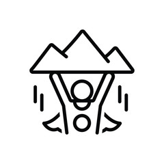 Black line icon for incredible 