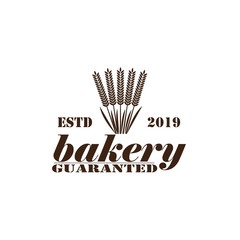 Bakery hand written lettering logo, label, badge, emblem.