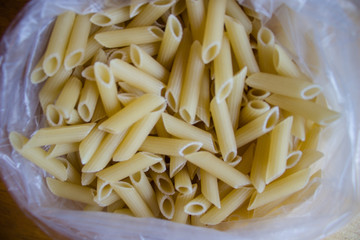 a lot of the various raw pasta background