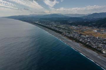 The aerial view of Kumano.