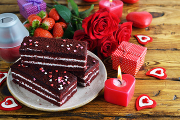 Romantic dessert for Valentine's day