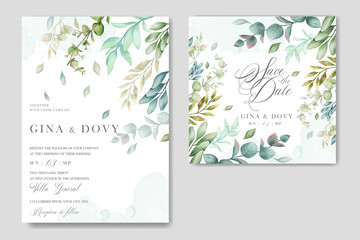 Beautiful floral frame for wedding invitation
