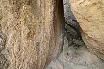 Petroglyphs in  Azerbaijan