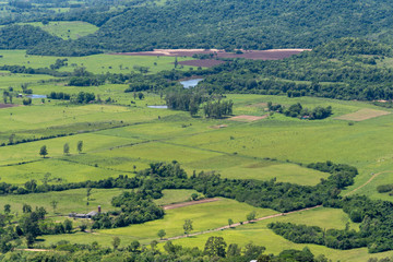Aerial view of Jaguari city from the lookout of cerro chapadão2