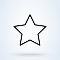 Naklejka na ściany i meble Clasic star Simple. Outline modern icon design illustration.