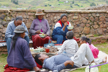Native american family having dinner. Togetherness.