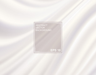 Obraz premium Abstract white fabric. Vector background. Wedding gray and pearl background.