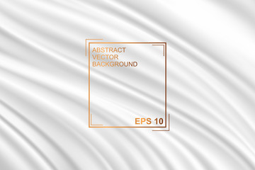 Obraz premium Abstract white fabric. Vector background. Wedding gray and pearl background.