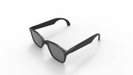 3d rendering of sunglasses isolated in a white studio background