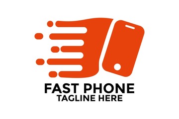 Fast Phone logo designs concept vector,Phone logo template, Logo symbol icon