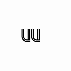 Initial outline letter UU style template	