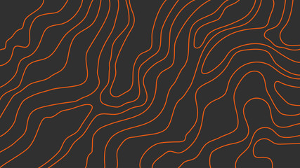 The stylized height of the topographic contour in lines and contours. The concept of a conditional geography scheme and the terrain path. Vector illustration.