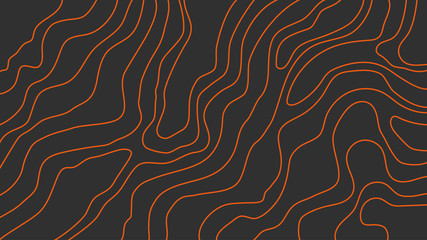 The stylized height of the topographic contour in lines and contours. The concept of a conditional geography scheme and the terrain path. Vector illustration.