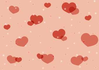 ハートの背景イラスト